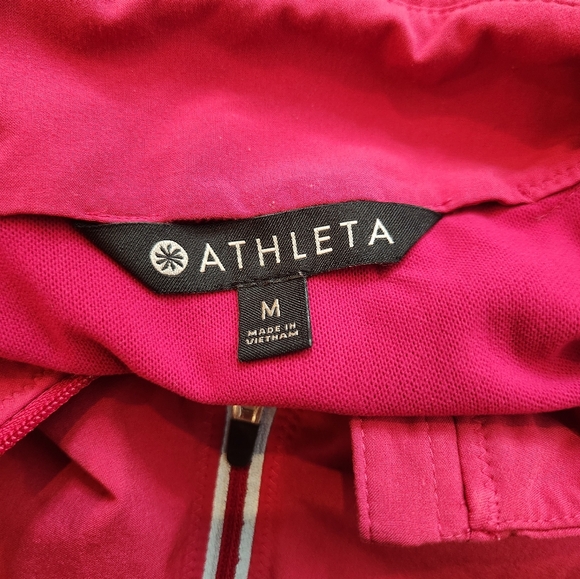 Athleta Run Free Running Track Jacket Reflective Thumb Holes Size Medium - Picture 6 of 9